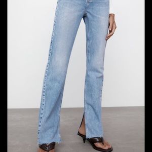 Zara High Rise Slim Flared Jean